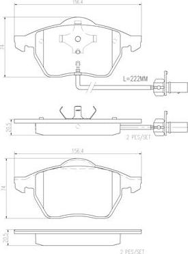 Brembo P85060N - Тормозные колодки, дисковые, комплект autospares.lv