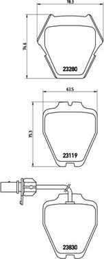 Brembo P 85 067 - Тормозные колодки, дисковые, комплект autospares.lv