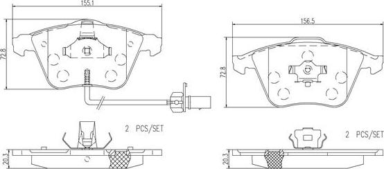 Brembo P85084N - Тормозные колодки, дисковые, комплект autospares.lv