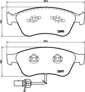 Brembo P 85 087 - Тормозные колодки, дисковые, комплект autospares.lv