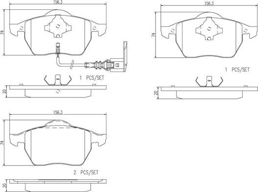 Brembo P85039N - Тормозные колодки, дисковые, комплект autospares.lv