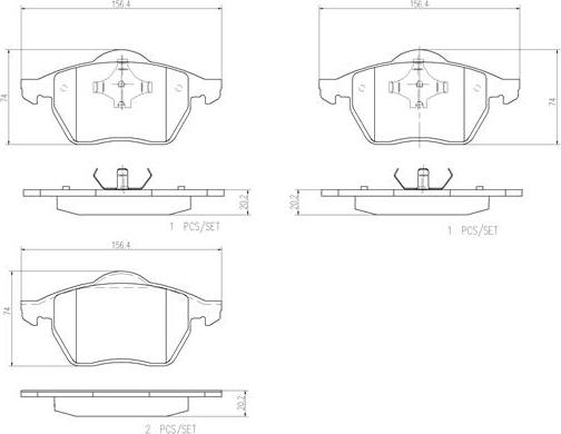 Brembo P85036N - Тормозные колодки, дисковые, комплект autospares.lv