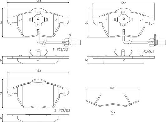 Brembo P85037N - Тормозные колодки, дисковые, комплект autospares.lv