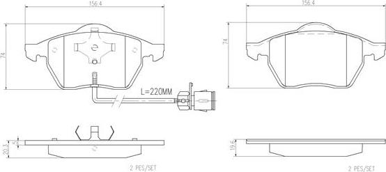 Brembo P85026N - Тормозные колодки, дисковые, комплект autospares.lv