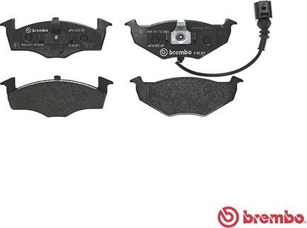 Brembo P 85 071 - Тормозные колодки, дисковые, комплект autospares.lv