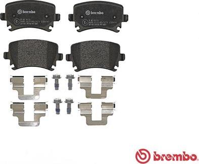 Brembo P 85 073 - Тормозные колодки, дисковые, комплект autospares.lv