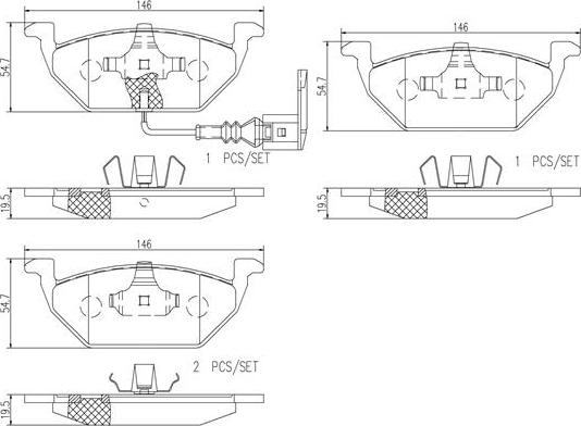 Brembo P85072N - Тормозные колодки, дисковые, комплект autospares.lv