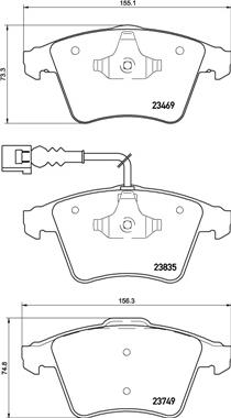 Brembo P 85 149 - Тормозные колодки, дисковые, комплект autospares.lv