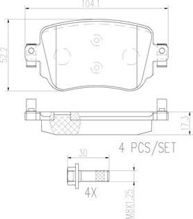 Brembo P85140N - Тормозные колодки, дисковые, комплект autospares.lv