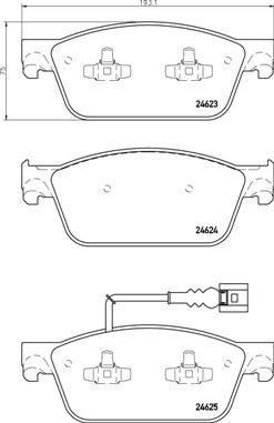 Brembo P 85 141 - Тормозные колодки, дисковые, комплект autospares.lv