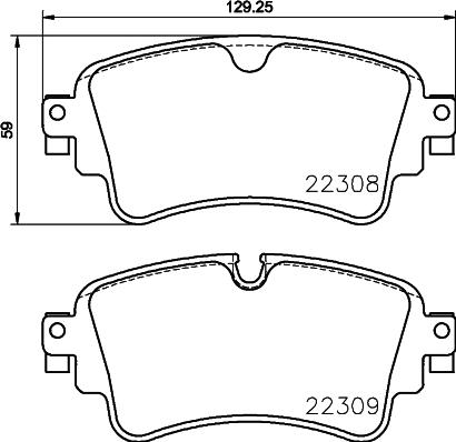 Brembo P85154N - Тормозные колодки, дисковые, комплект autospares.lv