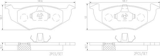 Brembo P 85 156 - Тормозные колодки, дисковые, комплект autospares.lv