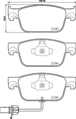 Brembo P 85 153X - Тормозные колодки, дисковые, комплект autospares.lv