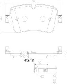 Brembo P85161N - Тормозные колодки, дисковые, комплект autospares.lv