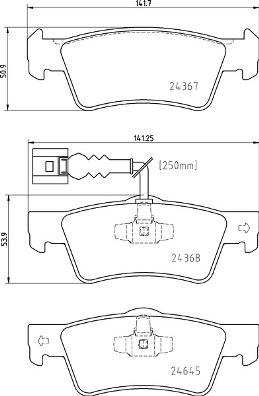 Brembo P 85 163 - Тормозные колодки, дисковые, комплект autospares.lv