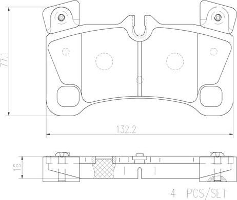 Brembo P85103N - Тормозные колодки, дисковые, комплект autospares.lv