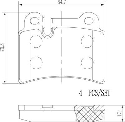 Brembo P85111N - Тормозные колодки, дисковые, комплект autospares.lv