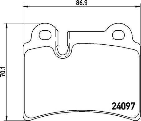 Brembo P 85 111 - Тормозные колодки, дисковые, комплект autospares.lv