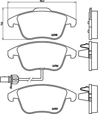 Brembo P 85 113X - Тормозные колодки, дисковые, комплект autospares.lv