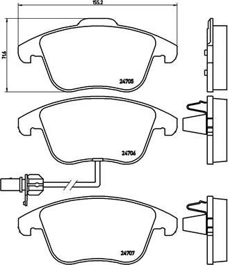 Brembo P 85 113 - Тормозные колодки, дисковые, комплект autospares.lv