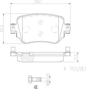 Brembo P85135N - Тормозные колодки, дисковые, комплект autospares.lv