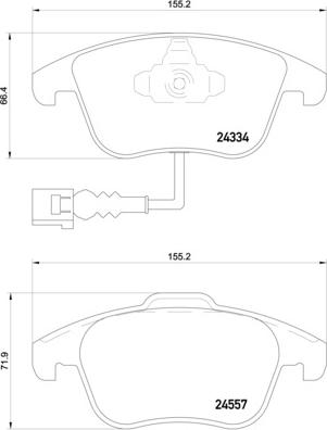 Brembo P 85 130 - Тормозные колодки, дисковые, комплект autospares.lv