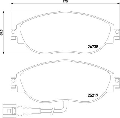 Brembo P 85 131X - Тормозные колодки, дисковые, комплект autospares.lv