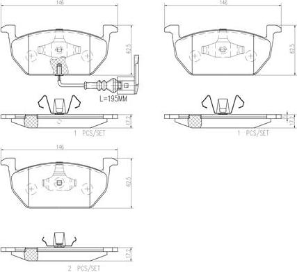 Brembo P85137N - Тормозные колодки, дисковые, комплект autospares.lv