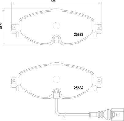 Brembo P 85 126X - Тормозные колодки, дисковые, комплект autospares.lv