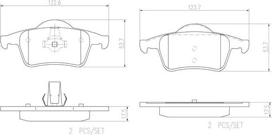 Brembo P86014N - Тормозные колодки, дисковые, комплект autospares.lv