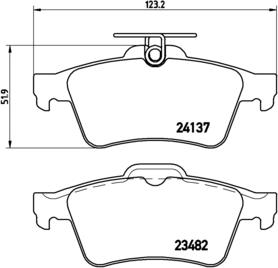 Brembo P 86 025 - Тормозные колодки, дисковые, комплект autospares.lv