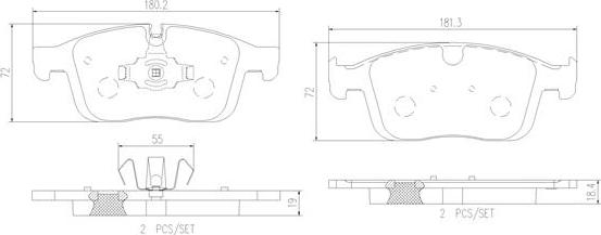 Brembo P86026N - Тормозные колодки, дисковые, комплект autospares.lv