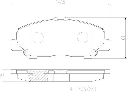 Brembo P83099N - Тормозные колодки, дисковые, комплект autospares.lv