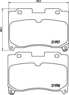 Brembo P 83 090 - Тормозные колодки, дисковые, комплект autospares.lv