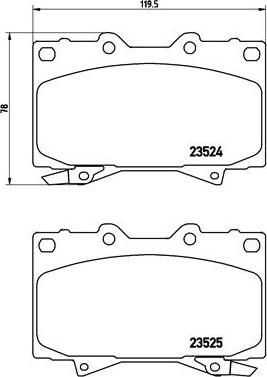 Brembo P 83 048 - Тормозные колодки, дисковые, комплект autospares.lv