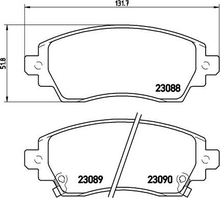 Brembo P 83 042 - Тормозные колодки, дисковые, комплект autospares.lv