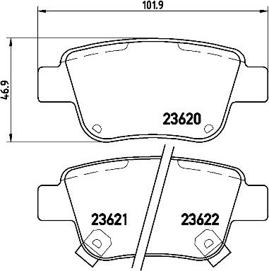 Brembo P 83 047 - Тормозные колодки, дисковые, комплект autospares.lv