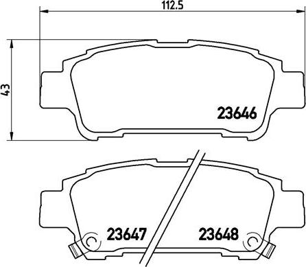 Brembo P 83 056 - Тормозные колодки, дисковые, комплект autospares.lv