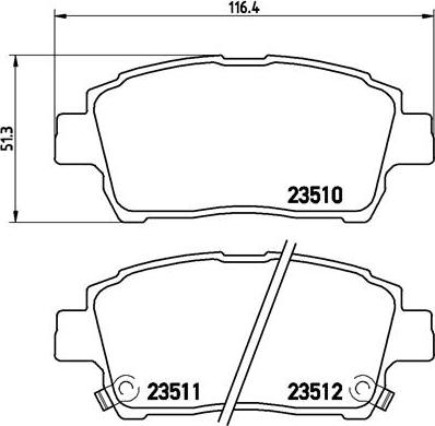 Brembo P 83 051 - Тормозные колодки, дисковые, комплект autospares.lv