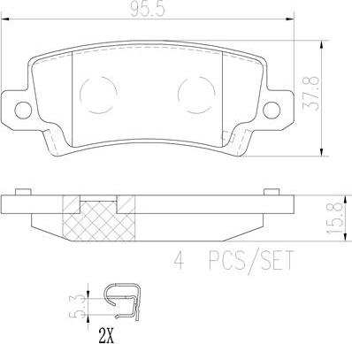 Brembo P83065N - Тормозные колодки, дисковые, комплект autospares.lv