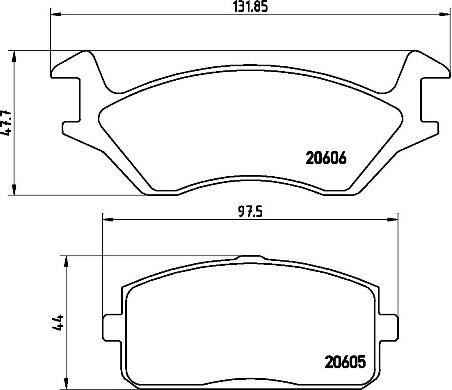 Brembo P83004N - Тормозные колодки, дисковые, комплект autospares.lv