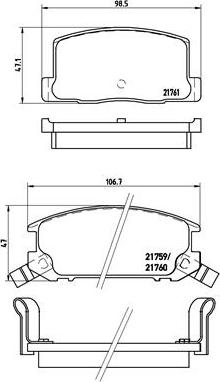 Brembo P 83 019 - Тормозные колодки, дисковые, комплект autospares.lv