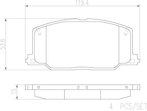 Brembo P83016N - Тормозные колодки, дисковые, комплект autospares.lv