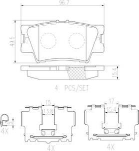 Brembo P83089N - Тормозные колодки, дисковые, комплект autospares.lv