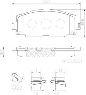 Brembo P83086N - Тормозные колодки, дисковые, комплект autospares.lv