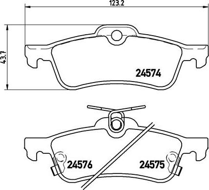 Brembo P 83 087 - Тормозные колодки, дисковые, комплект autospares.lv