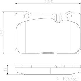 Brembo P83039N - Тормозные колодки, дисковые, комплект autospares.lv