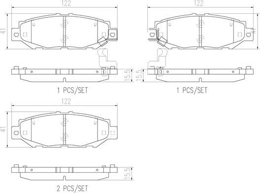 Brembo P83038N - Тормозные колодки, дисковые, комплект autospares.lv