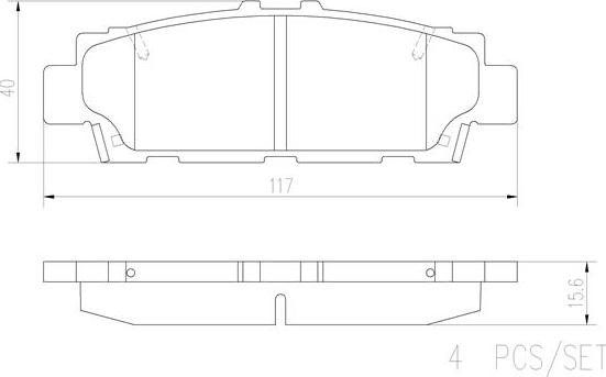 Brembo P83032N - Тормозные колодки, дисковые, комплект autospares.lv