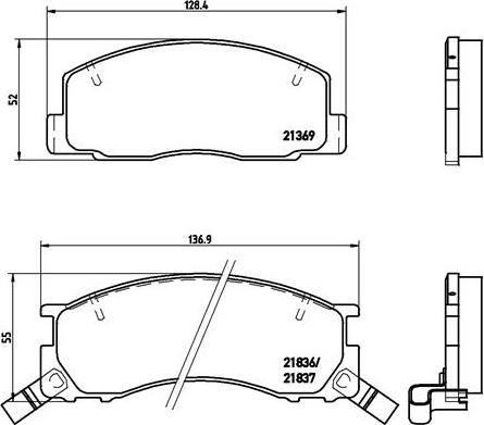 Brembo P 83 029 - Тормозные колодки, дисковые, комплект autospares.lv